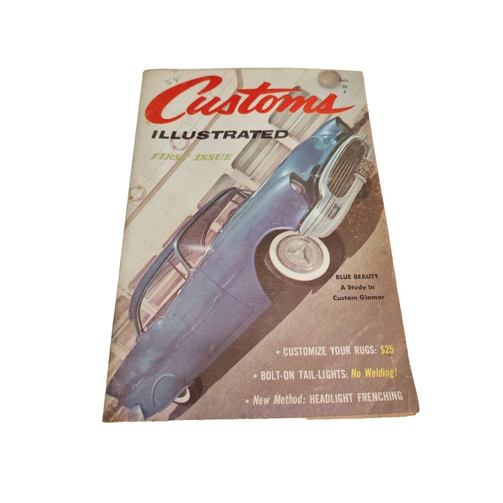 Customs Illustrated Magazine First Issue July 1958 Vol 1 No 1 1958 Chevy VTG